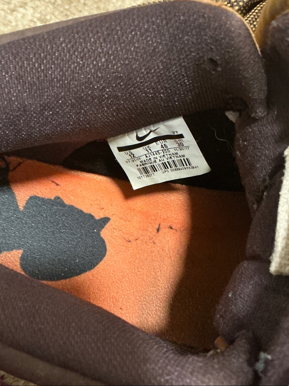 Nike SB Dunk High Brown and Tan Strap Sneakers - Picture 8 of 9